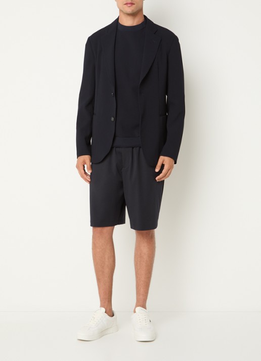 Armani Colbert met structuur - voorkant 2 donkerblauw