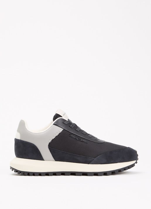 Armani Cordura sneaker met details van suède