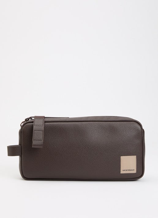 Armani crossbody tas met logo - voorkant 2 donkerbruin