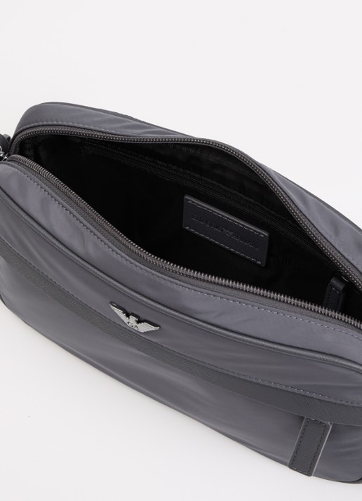 Armani Crossbodytas met afneembare schouderriem en logo - detail 2 blauwgrijs