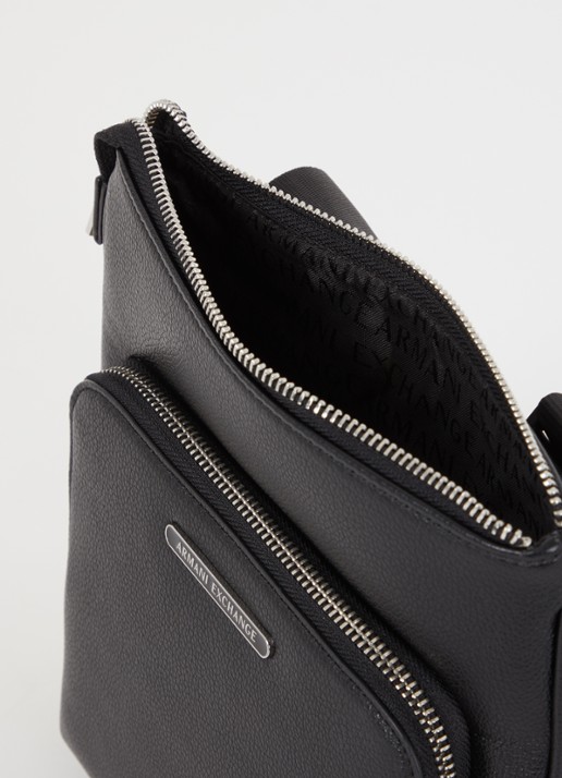 Armani Crossbodytas met logo en verstelbare schouderriem - detail 3 zwart
