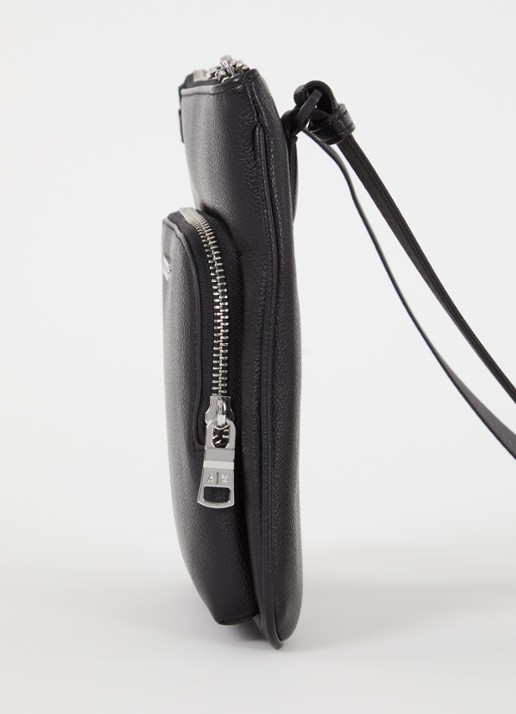 Armani Crossbodytas met logo en verstelbare schouderriem - detail 4 zwart