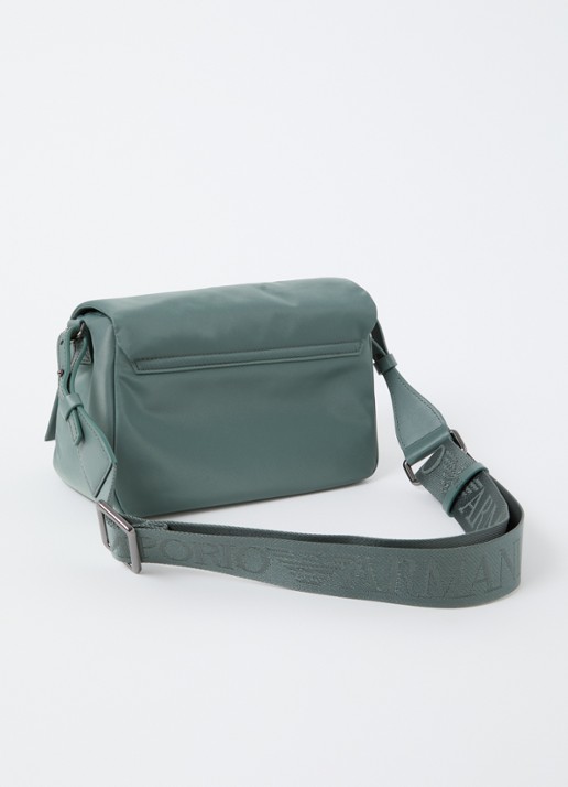 Armani Crossbodytas met logo - achterkant zeegroen