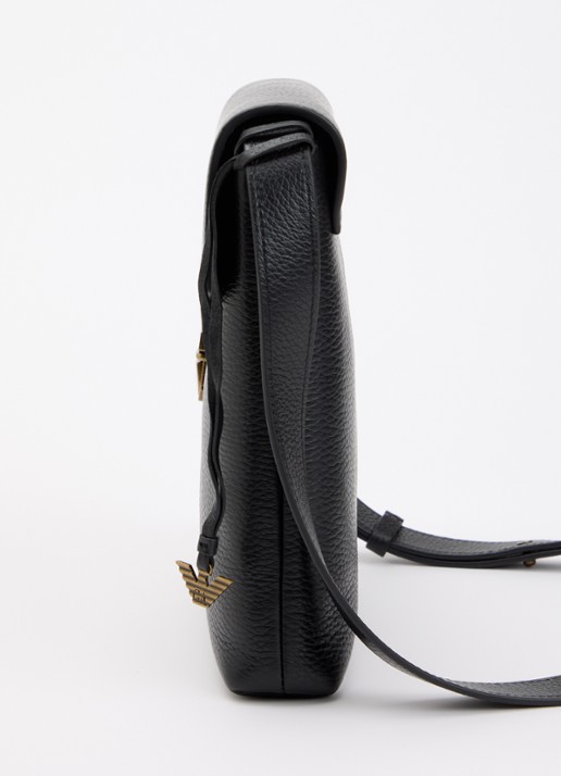 Armani Crossbodytas van leer - detail 3 zwart