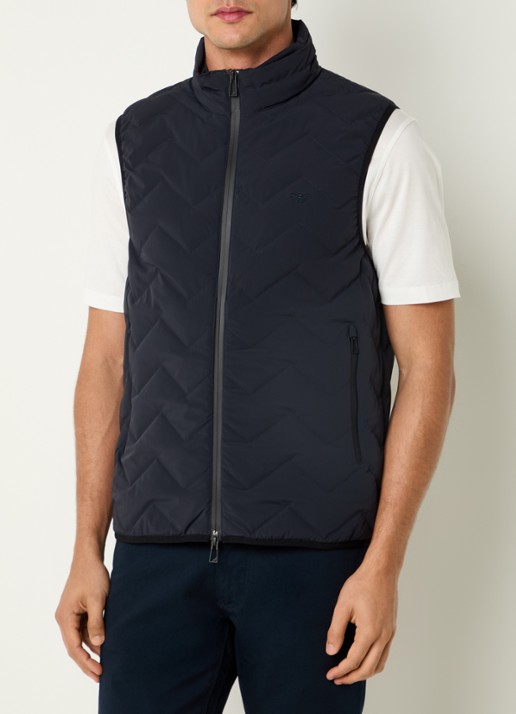 Armani Down bodywarmer met quilt patroon