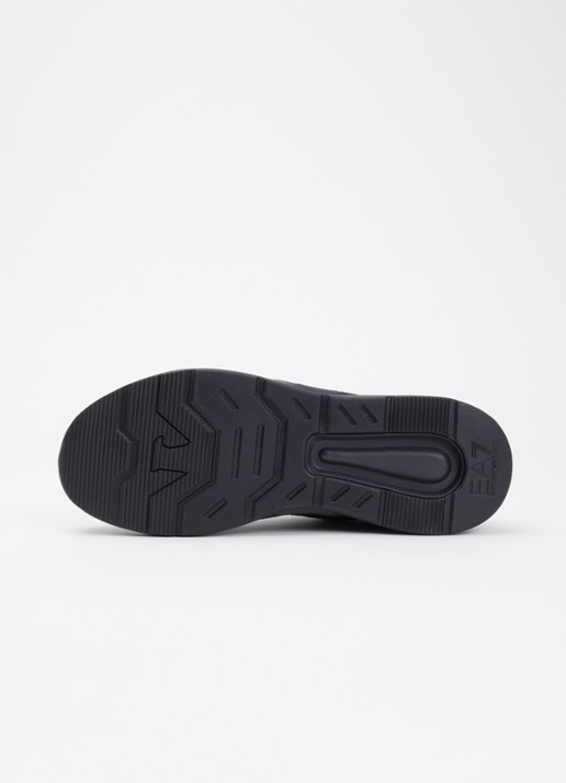 Armani EA7 ACE Runner sneaker van leer met mesh details en logo - detail 3 zwart