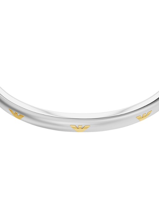 Armani Eagle Logo bangle EGS3374040 - detail zilver