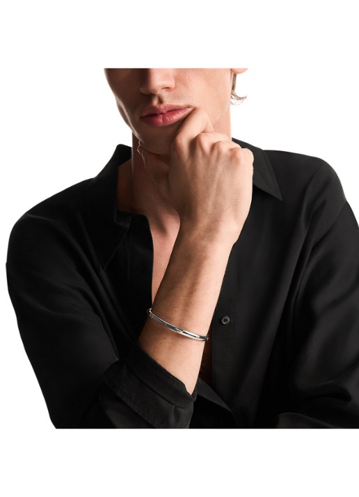 Armani Eagle Logo bangle EGS3374040 - detail 2 zilver