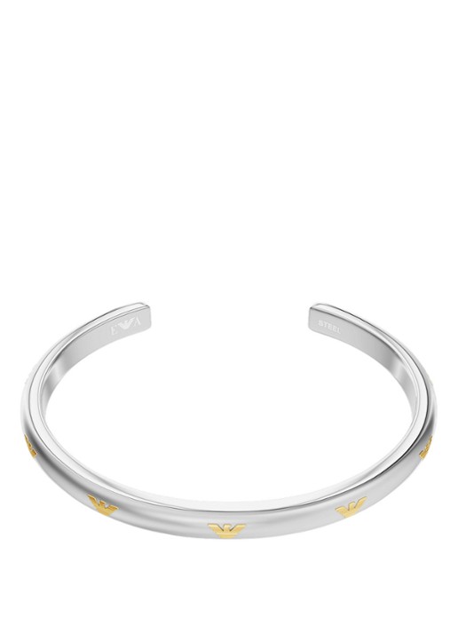 Armani Eagle Logo bangle EGS3374040 - voorkant 3 zilver