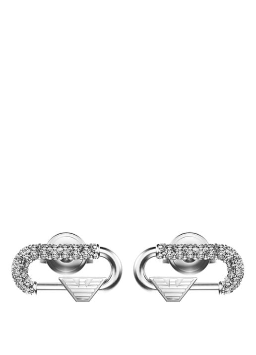 Armani Eagle Logo oorstekers EGS3403040 - detail 2 zilver