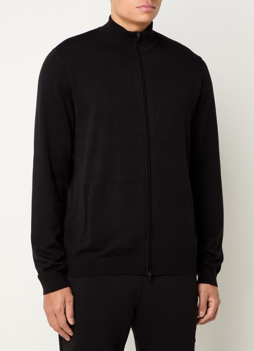 Armani Fijngebreid vest met steekzakken