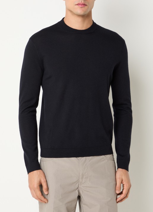 Armani Fijngebreide pullover met logo