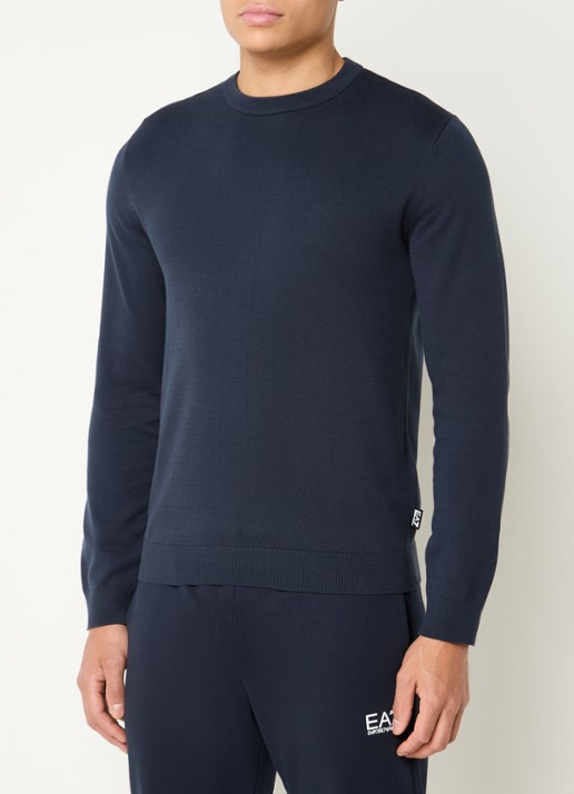 Armani Fijngebreide pullover met ronde hals