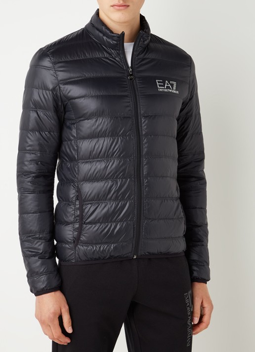 Armani Gewatteerd jack met donsvulling en logo