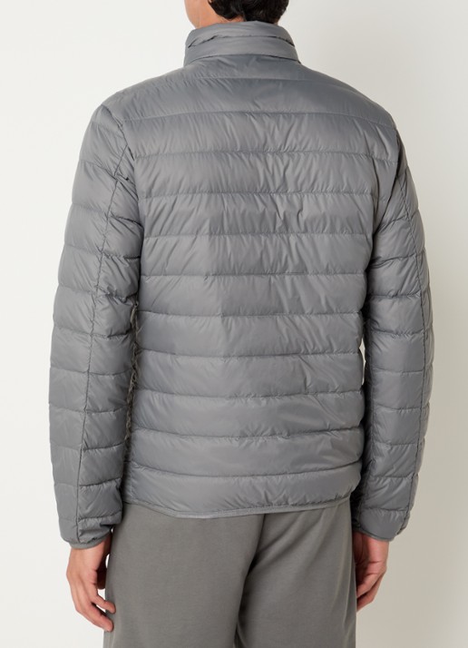 Armani Gewatteerd jack met donsvulling en logo - achterkant 4 grijs