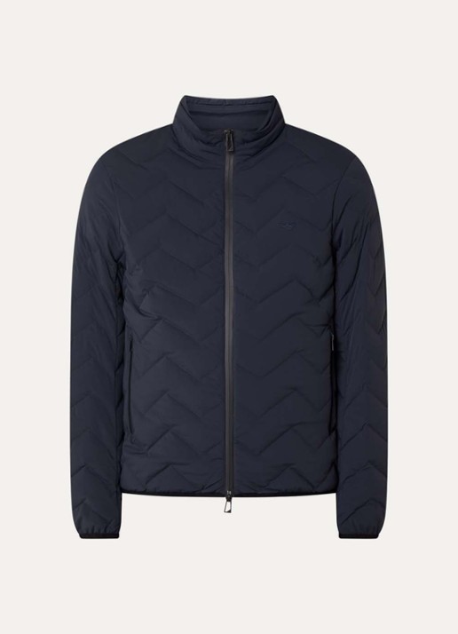 Armani Gewatteerd jack met donsvulling - voorkant 3 iconico 0920 blu nav / donkerblauw