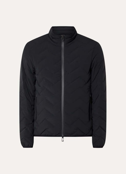 Armani Gewatteerd jack met donsvulling - voorkant 3 black beauty / zwart