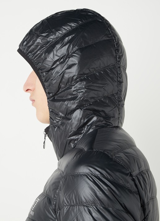 Armani Gewatteerd trainingsjack met donsvulling en logo - detail 4 zwart