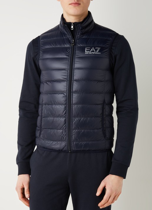 Armani Gewatteerde trainingsbodywarmer met donsvulling