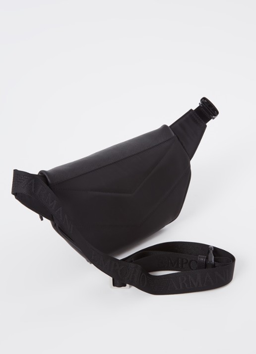 Armani Heuptas met leren details - achterkant 4 zwart