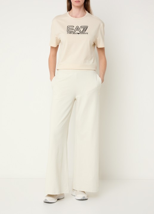 Armani High waist flared fit joggingbroek met steekzakken - voorkant 2 grijs