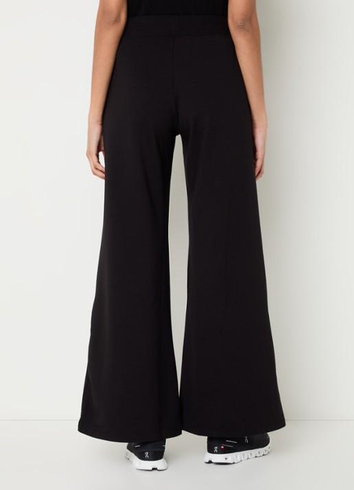 Armani High waist flared fit joggingbroek met steekzakken - achterkant zwart