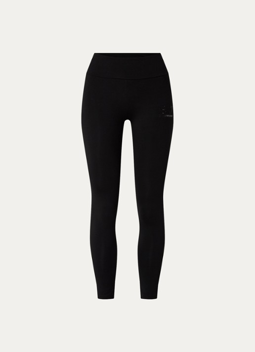 Armani High waist skinny fit legging met logo - voorkant 4 zwart
