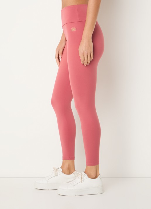 Armani High waist skinny fit legging met logo - detail 2 koraalroze