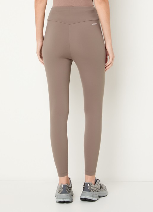 Armani High waist skinny fit trainingslegging met logo - achterkant lichtbruin