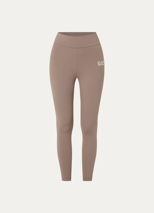 Armani High waist skinny fit trainingslegging met logo - voorkant 4 lichtbruin
