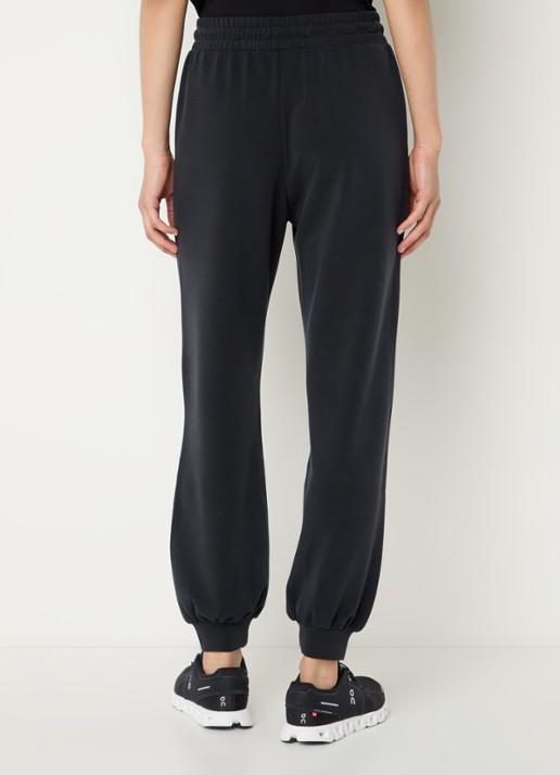 Armani High waist tapered fit joggingbroek met logo - achterkant 3 zwart