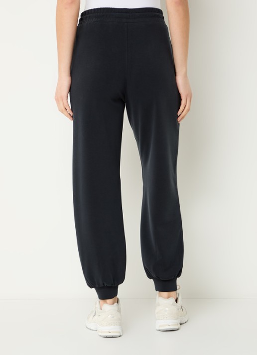 Armani High waist tapered fit joggingbroek met logo - achterkant 3 zwart