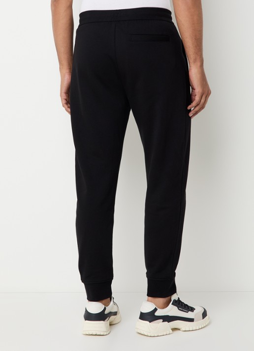 Armani High waist tapered fit joggingbroek met steekzakken - achterkant 3 zwart