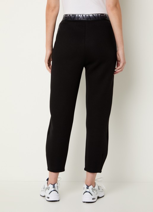 Armani High waist tapered fit joggingbroek met steekzakken - achterkant zwart