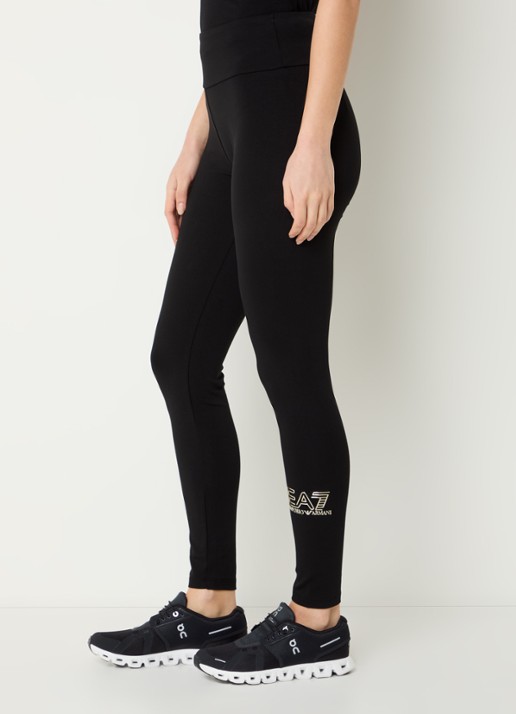 Armani High waist trainingslegging met logo - detail 3 zwart