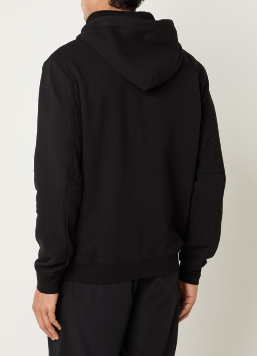 Armani Hoodie met 3D logoprint - achterkant zwart