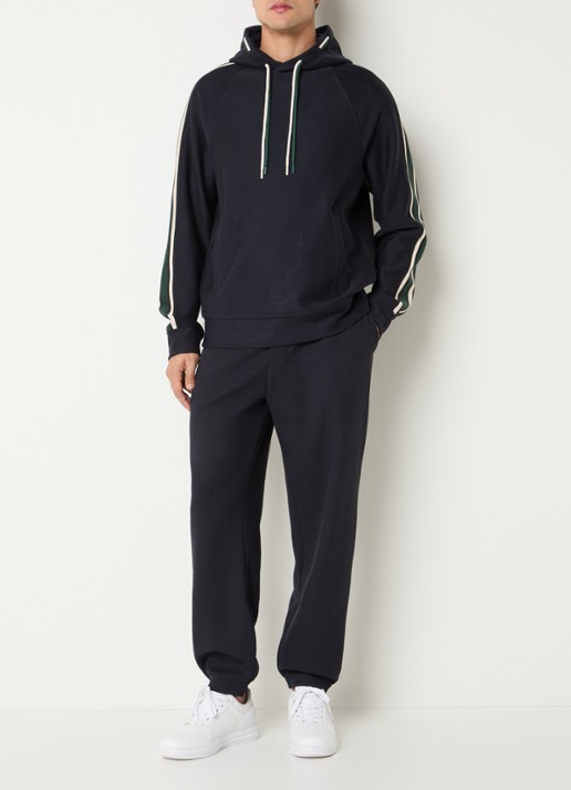 Armani Hoodie met capuchon met steekzakken - voorkant 3 donkerblauw