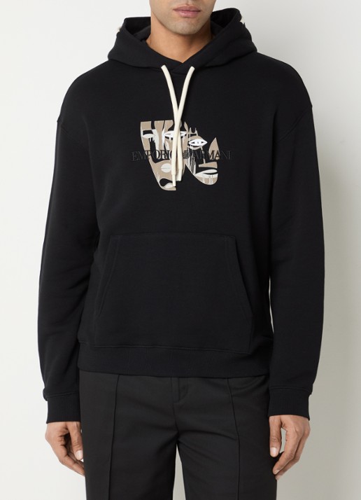 Armani Hoodie met logo en print