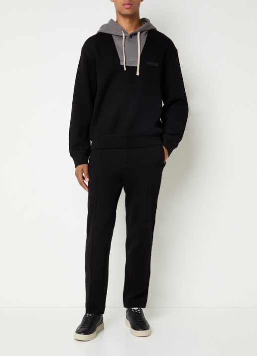 Armani Hoodie met logo - voorkant 5 zwart