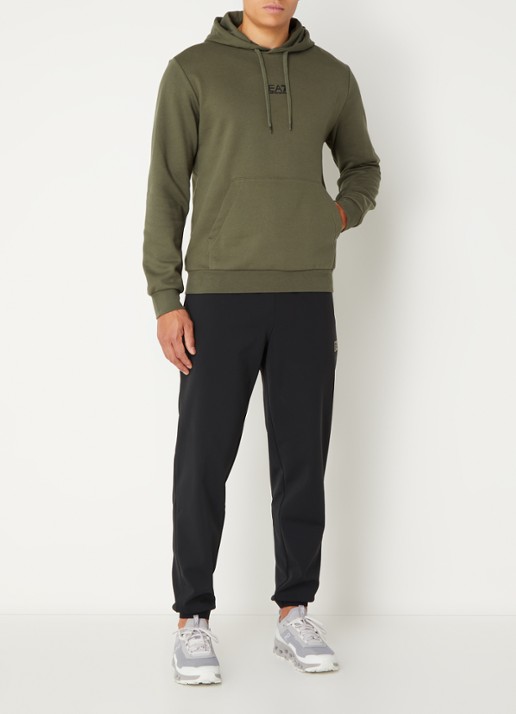 Armani Hoodie met logo - voorkant 3 legergroen