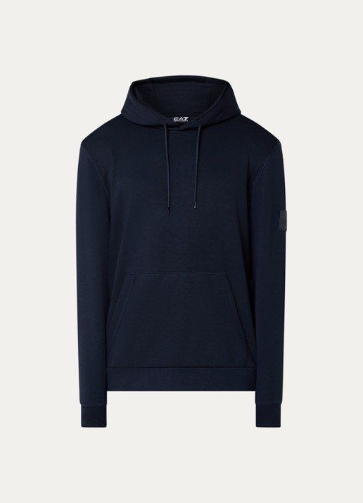 Armani Hoodie met logo - voorkant 4 donkerblauw
