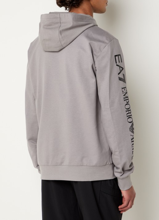 Armani Hoodie met logo - achterkant 5 grijs