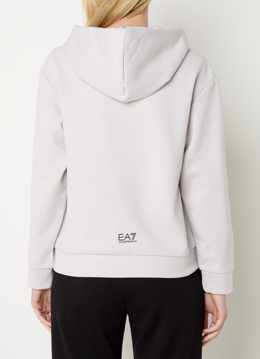 Armani Hoodie met logo - achterkant 5 lichtgrijs