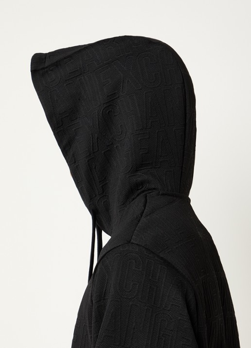 Armani Hoodie met logoborduring - detail 4 zwart