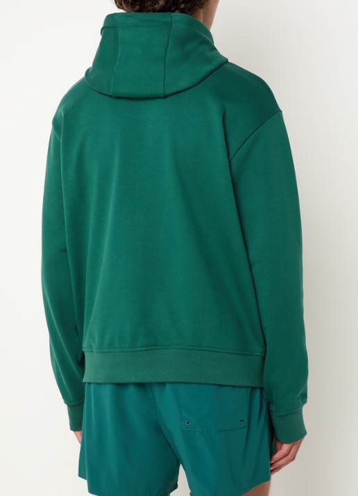 Armani Hoodie met logoprint en kangeroezak - achterkant 3 donkergroen