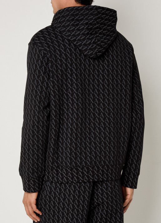 Armani Hoodie met logoprint - achterkant 5 zwart