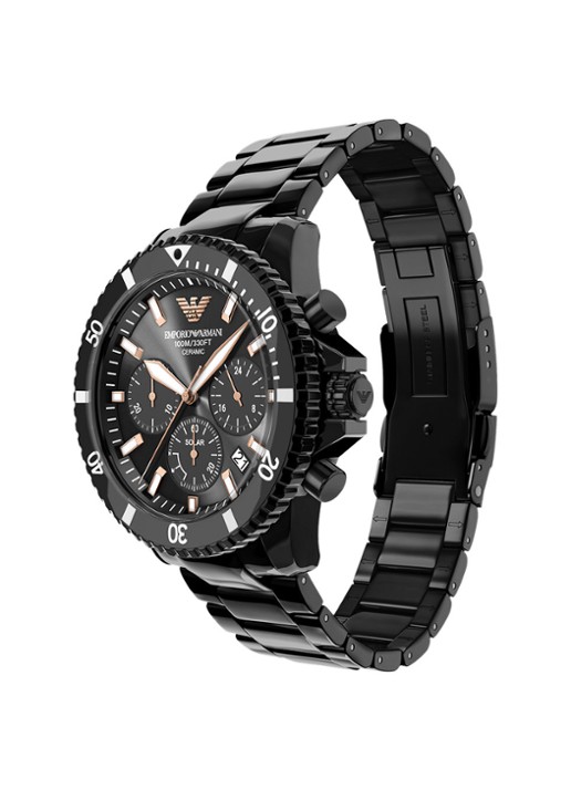 Armani Horloge AR70022 - detail 4 zwart