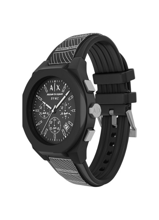 Armani Horloge AX4174 - detail 5 zwart