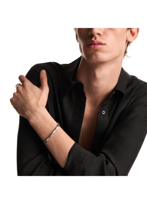 Armani Iconic Trend armband  EGS3364040 - detail 2 zilver