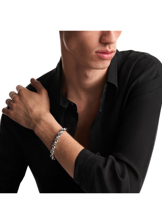 Armani Iconic Trend armband EGS3377040 - detail 3 zilver